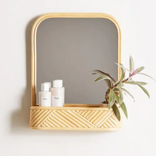 Espejo organizador de rattan - Muebles, Uruguay | Decoramuss