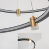 Colgante Led doble anillo negra y dorada 56W Dimerizable en Multicolor - Lámparas colgantes, Uruguay | Iluminica, vista 4 de 6