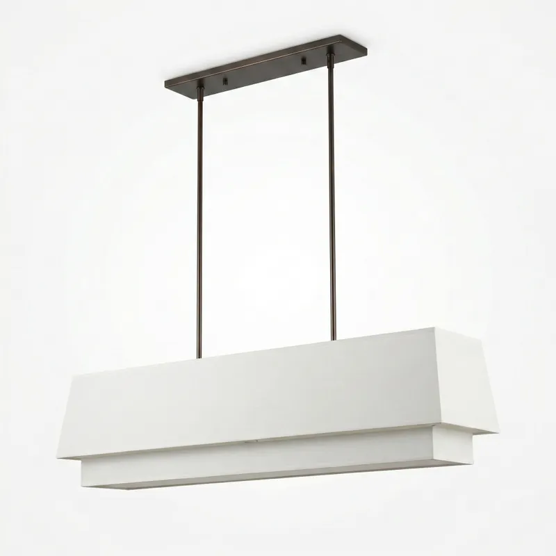 Colgante Aura Rectangular en Blanco - Lámparas colgantes, Uruguay | La Perla