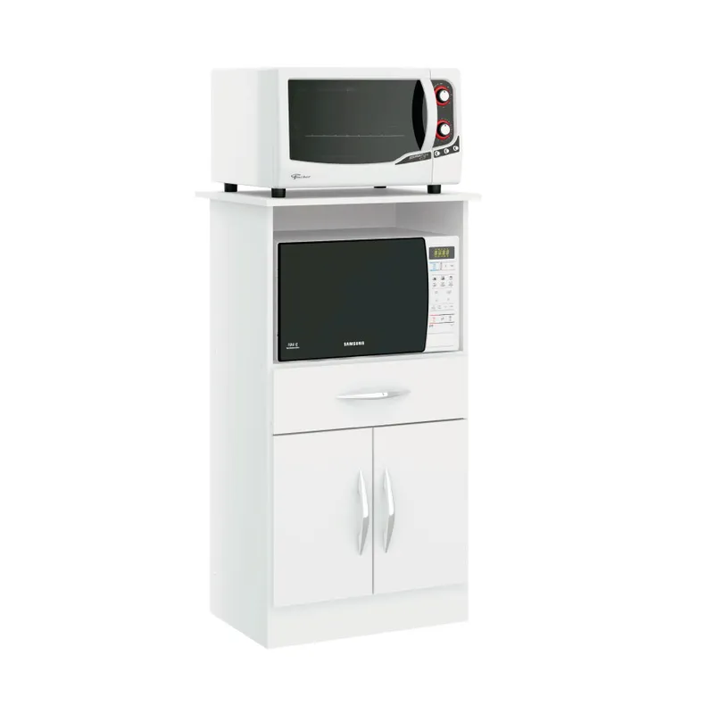 Mueble Cocina Frutero Microondas Multiuso 2 Puertas 509 en Blanco, Uruguay | Soy Hogar