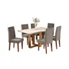 Juego De Comedor 6 Sillas Tapizadas Mesa Moderna Paladium en MIEL GRAFITO OF WHITE - Mesas de comedor, Uruguay | Soy Hogar, vista 1 de 4