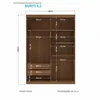 Ropero Buriti 4 Puertas - Linea Fit - Marron en Marrón - Roperos y placares, Uruguay | Rústico Hogar, vista 5 de 5