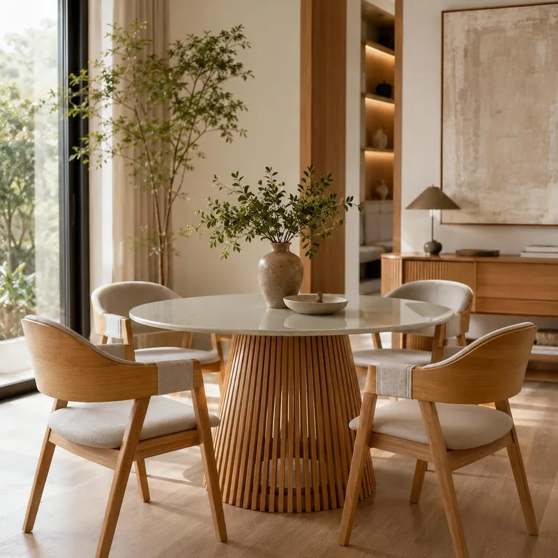 MESA MIAMI TAPA VIDRIO 120 CM - Muebles, Uruguay | Indrana