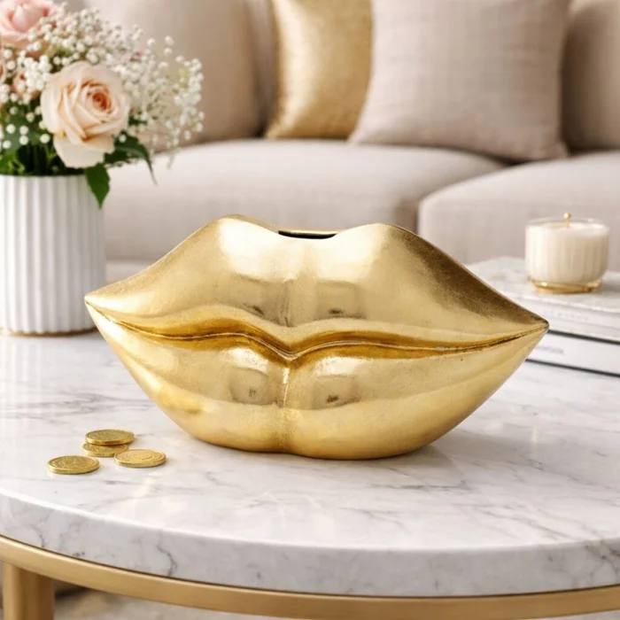 ALCANCÍA LIPS GOLD Bronce  en Amarillo - Decoración, Uruguay | Viasono
