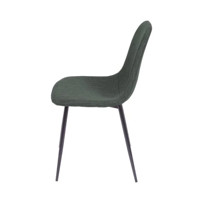 SILLA CHARLA LINO/METAL GRIS GRAFITO/NEGRO en Verde oliva - Sillas, Uruguay | Decohogar, vista 2