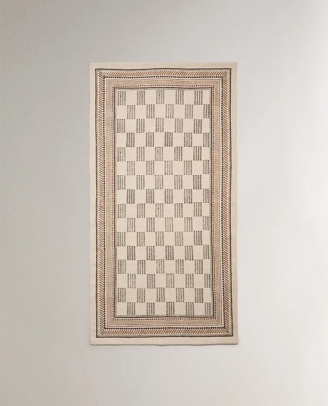 ALFOMBRA ALGODÓN BLOCK PRINT en Beige - Alfombras, Uruguay | Zara Home, vista 6