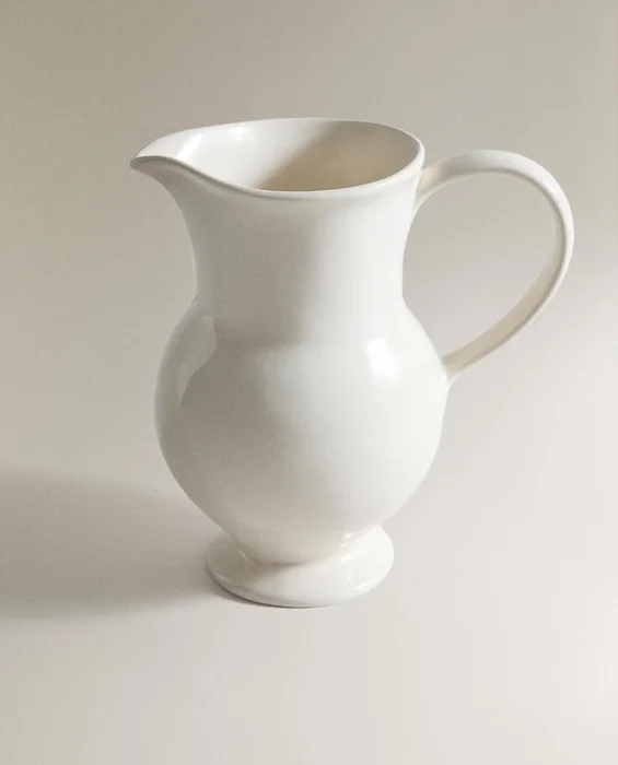 JARRA DECORATIVA CERÁMICA CREMA en Off-white - Jarrones, Uruguay | Zara Home, vista 2