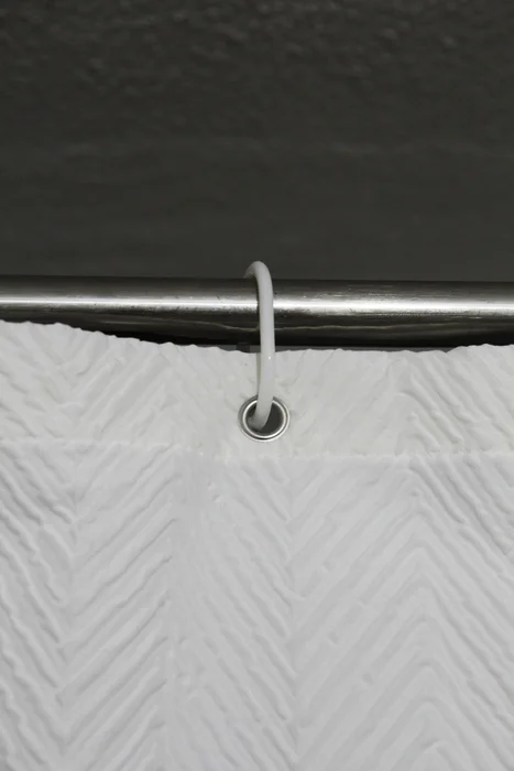cortina de baño espiga en Blanco - Textiles, Uruguay | Proyecto Forma, vista 2