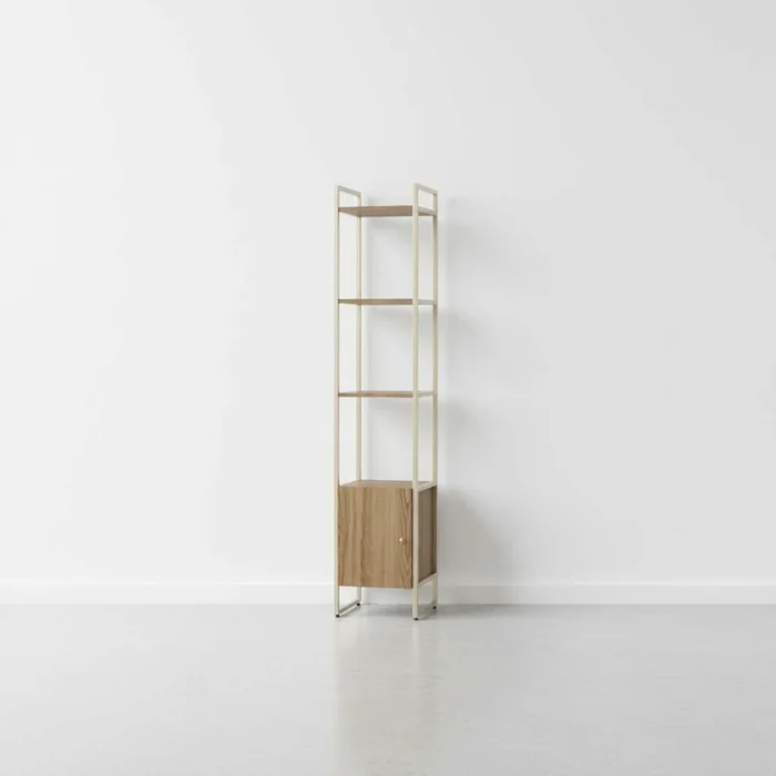 Estantería Mdf-y-metal Voss en Beige - Bibliotecas, Uruguay | Divino
