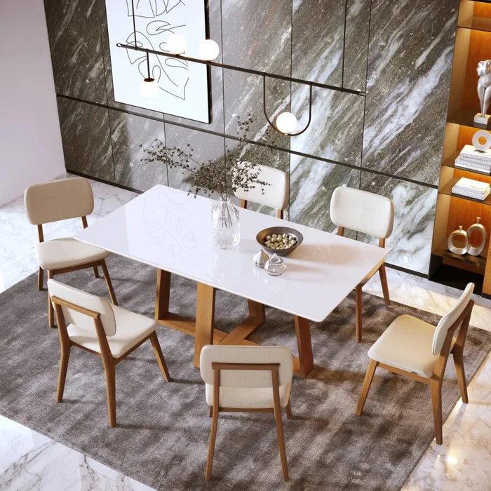 Mesa de Comedor Wood - Línea Nevada en Multicolor - Mesas de comedor, Uruguay | Ecowood, vista 2