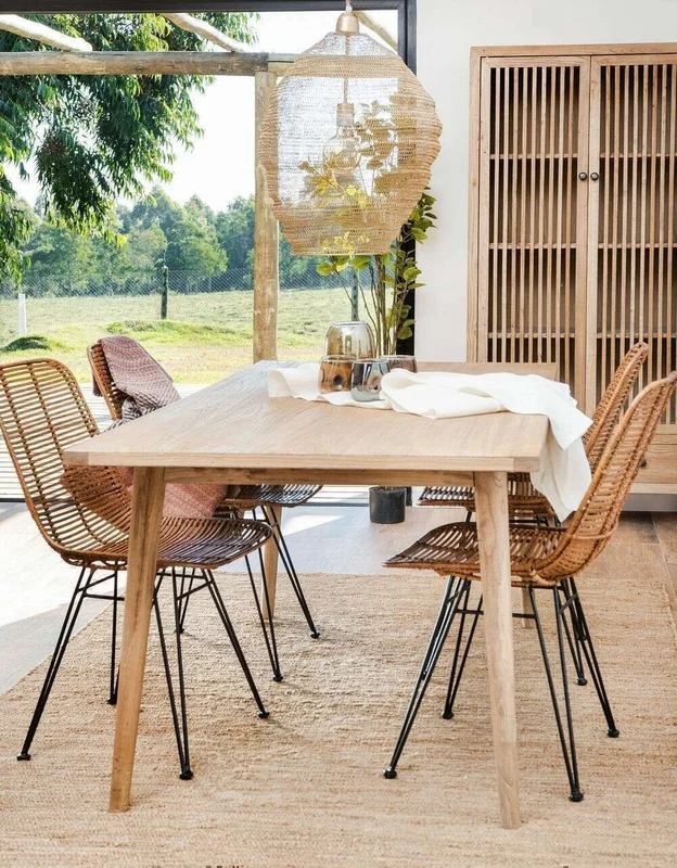 MESA COMEDOR NORDICA - OLMO NATURAL - 1.80 X 0.90 MTS en Madera natural - Mesas de comedor, Uruguay | La Iberica, vista 45