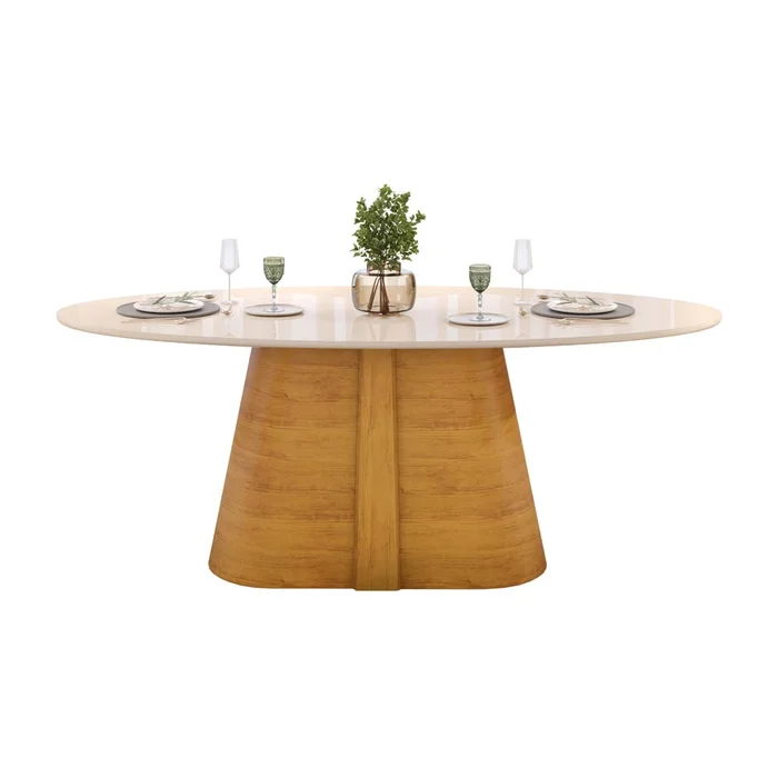 Juego De Comedor Mesa Ovalada 6 Sillas Tapizadas Mdp - Mesas de comedor, Uruguay | Soy Hogar, vista 2