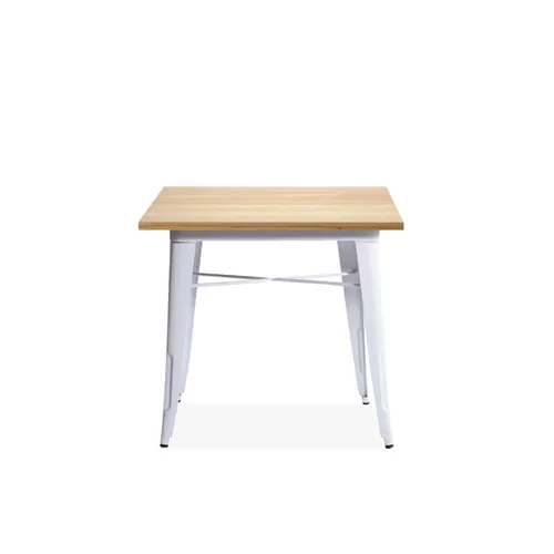 Mesa Tolix 80x80 cm - Blanco en Blanco - Mesas de comedor, Uruguay | Samic