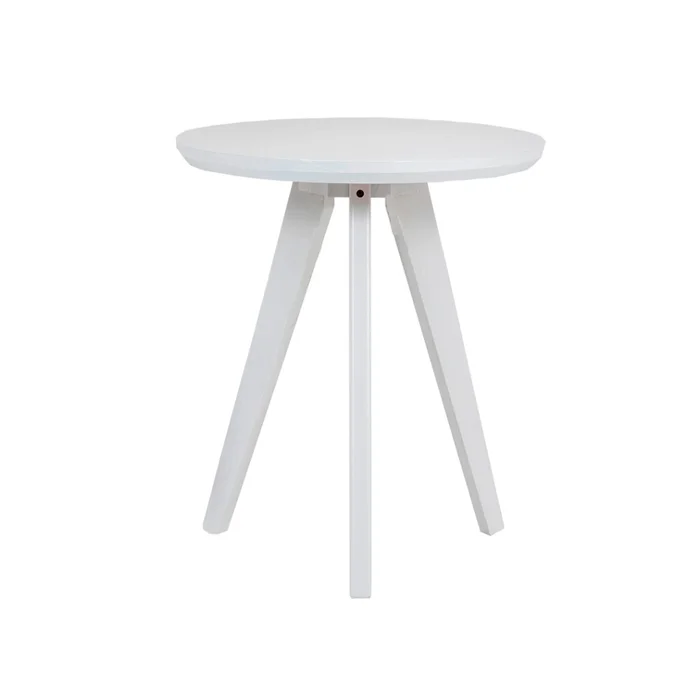 Mesa auxiliar Lu - Blanca en Blanco - Mesas de living, Uruguay | Walnut
