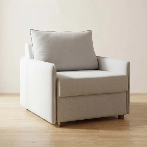 Sofá Cama 1 Cuerpo Tela Gris Lucca en Gris - Sillones y sofás, Uruguay | Divino