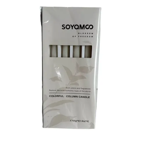 SET 4 VELAS 25CM SOYAMOO LINO FRESCO - Velas y Portavelas, Uruguay | Decohogar