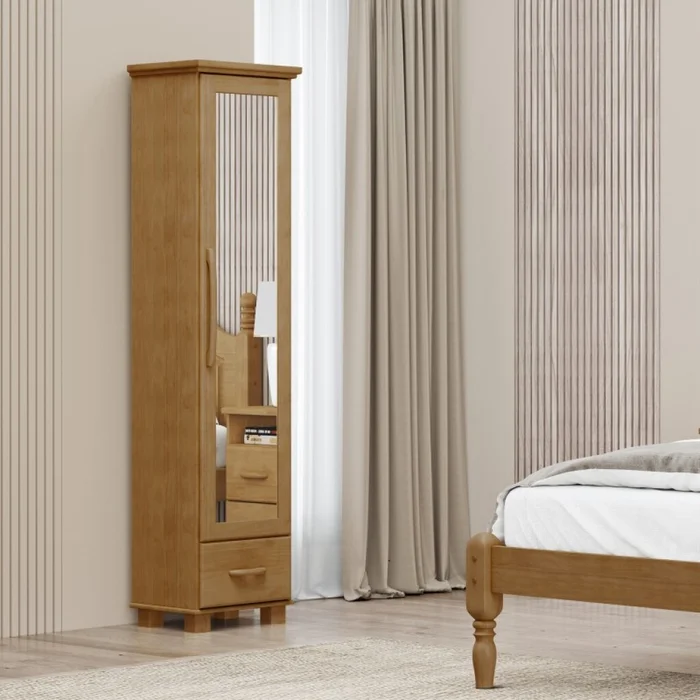 Zapatera Oro Color Freijó en Madera natural - Mesas de luz, Uruguay | Aihaus
