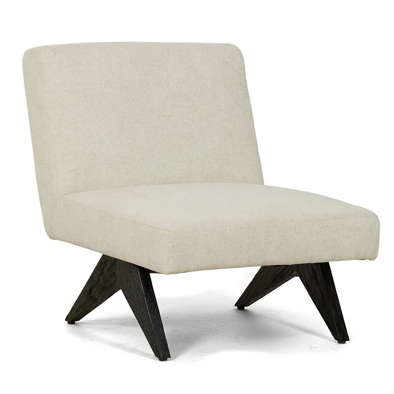 POLTRONA ZIMKA TELA CAMARGUE NIEVE 65X89X75H CM en Beige - Butacas, banquetas y puffs, Uruguay | Vinibel