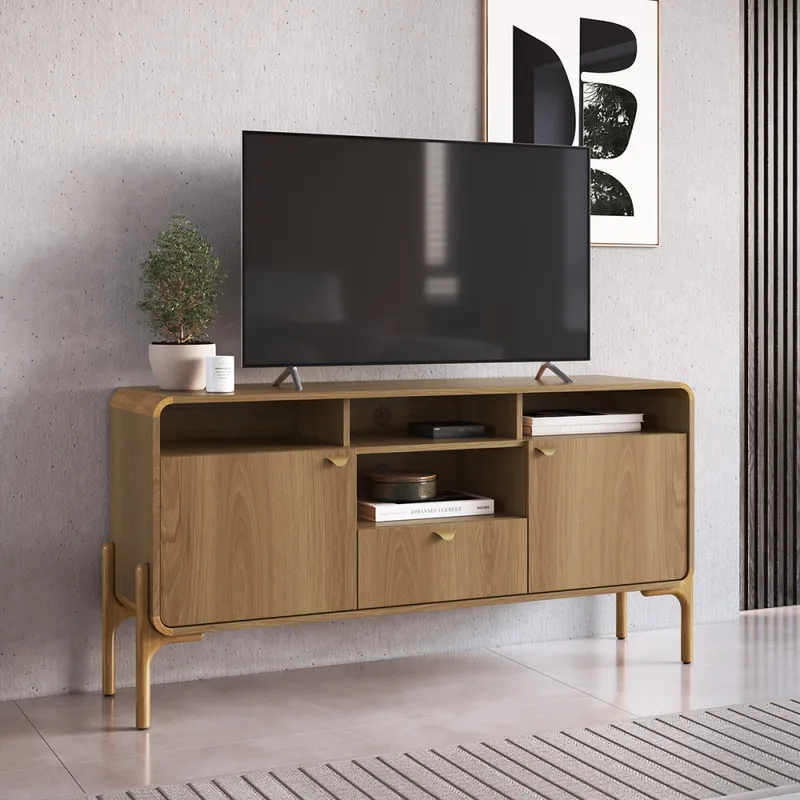 Rack Select - Natural en Marrón - Muebles para TV, Uruguay | NYR