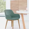 Silla Konna - verde y patas de madera maciza de fresno acabado oscuro en Verde - Sillas, Uruguay | Kavehome, vista 3 de 10