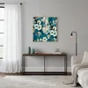 CUADRO CANVAS 60x60cm MARCO PINTURA FLORES AZUL 2 en Azul - Decoración de pared, Uruguay | Koz, vista 2 de 2