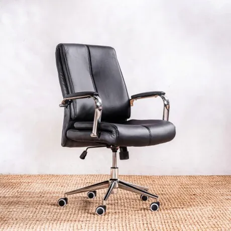 Silla De Oficina Zara Negro en Negro - Sillas de escritorio, Uruguay | Aihaus