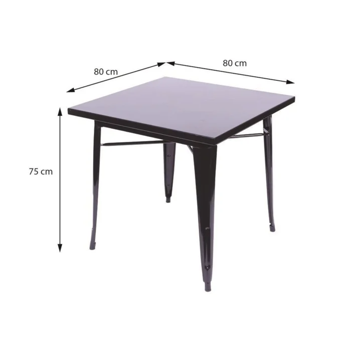 Mesa de metal TITAN en Negro - Mesas de comedor, Uruguay | Nario Hogar, vista 2