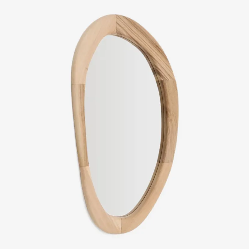 Espejo Selem de madera de mungur con acabado natural 60 x 107 cm en Madera natural - Espejos, Uruguay | Kavehome