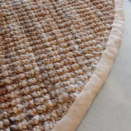 Alfombra De Yute Boucle Redonda 200x200 - Textiles, Uruguay | Aihaus