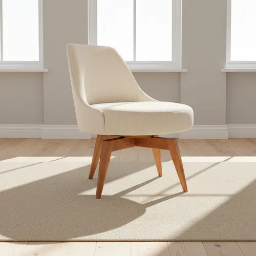 Butaca Giratoria Tela Natural-beige Boli Beige en Beige - Sillones y sofás, Uruguay | Divino