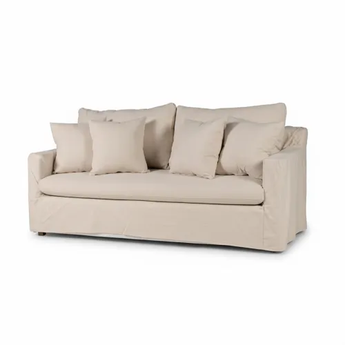 Sofá Summer con Funda - Tela Rústica - 2,5 cuerpos - TD5260-1635 (Beige) en Beige - Sillones y sofás, Uruguay | NYR