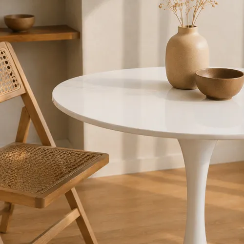 Mesa de Comedor Tulip - White en Blanco - Mesas de comedor, Uruguay | Samic