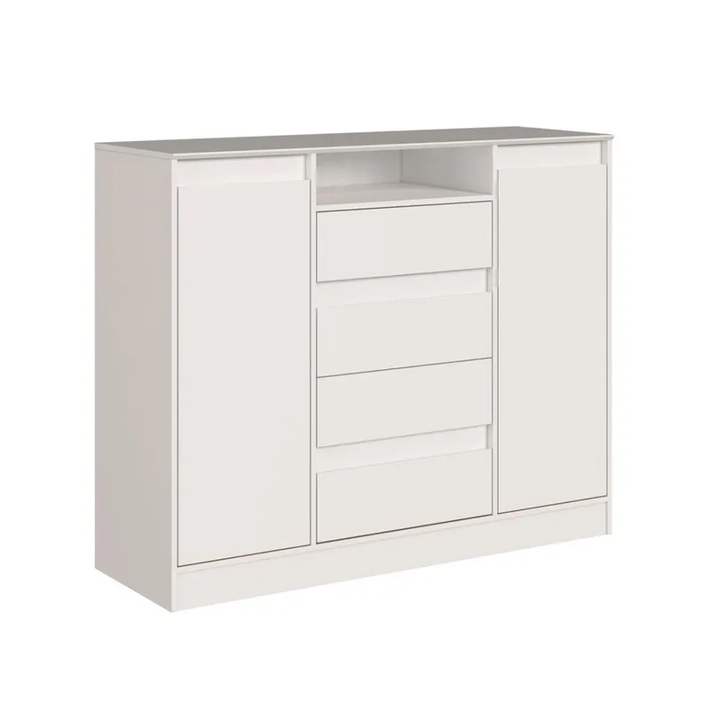 CASTRO- COMODA ALBA 4 CAJONES BLANCO 5065A-B - Cómodas, Uruguay | Alfa Ventas