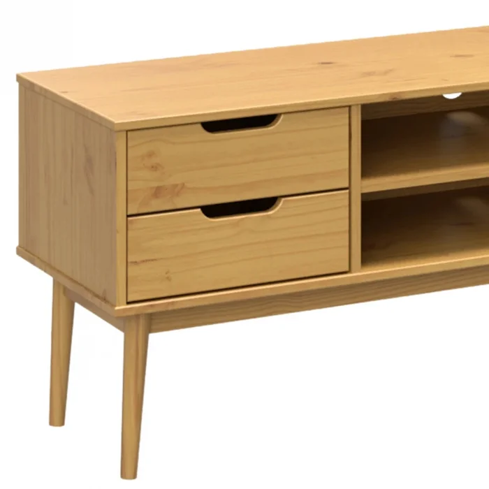 Rack Línea Praga - Roble en Madera natural - Muebles para TV, Uruguay | Ecowood, vista 3