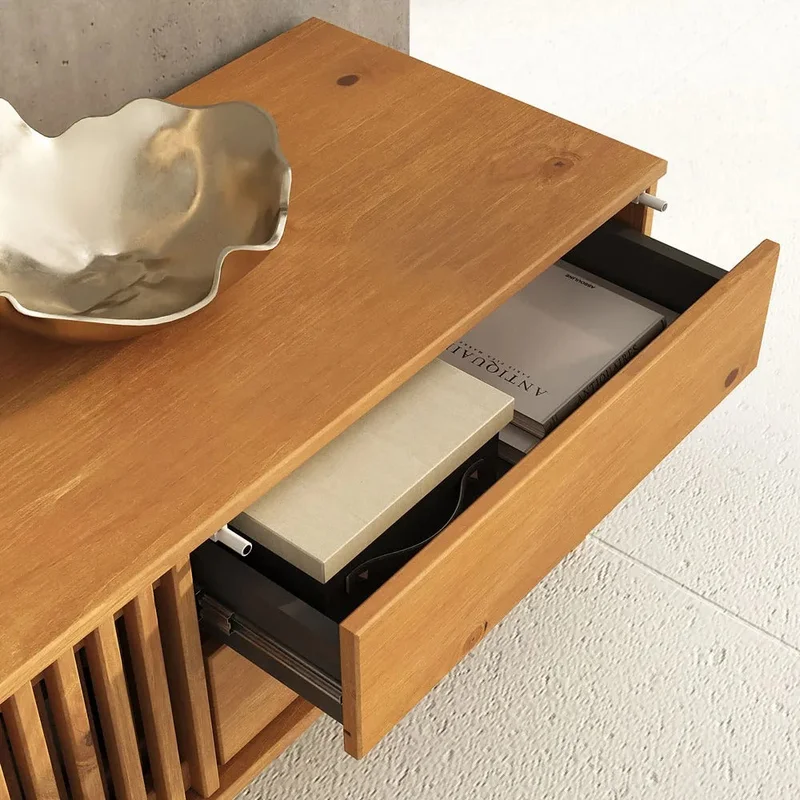 Rack TV 180cm Ader - Madera Maciza en Madera natural - Muebles para TV, Uruguay | Balton, vista 12