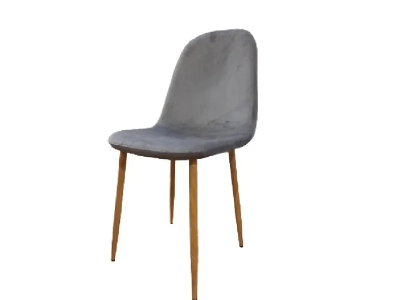 Silla LYNA en Tela - Gris Velvet en Gris - Sillas, Uruguay | Finkel