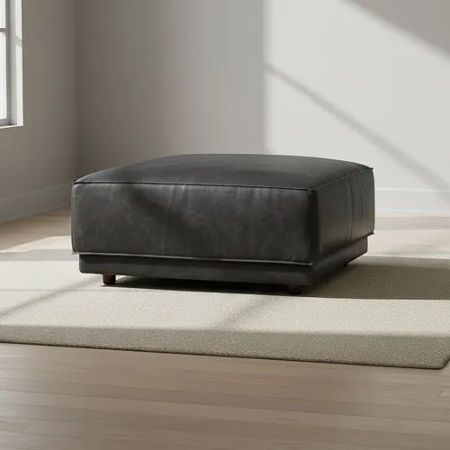 Sillón Cuero-100-natural Negro Romeo en Negro - Sillones y sofás, Uruguay | Divino