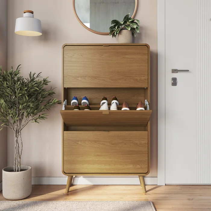 Zapatera Alba – Roble - Aparadores y recibidores, Uruguay | RM Muebles y Deco
