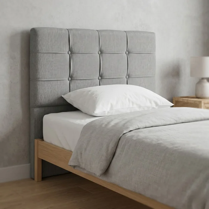 Respaldo London - 1 Plaza 0.90 - Gris en Gris - Respaldos de cama, Uruguay | Rústico Hogar