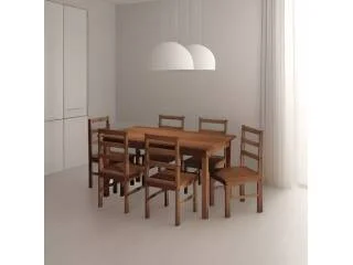 JUEGO COMEDOR OLIVIA 6SILL -CERA en Cera - Mesas de comedor, Uruguay | Que Sal Muebleria, vista 2