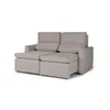 Sofá Santiago (Rebatible) - Tela Microfibra - 2 cuerpos - TC 1010 (Beige) en Gris - Sillones y sofás, Uruguay | NYR, vista 4 de 7