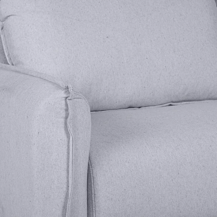 Sofá 2 Cuerpos Tela Gris Charlotte en Gris - Sillones y sofás, Uruguay | Divino, vista 5