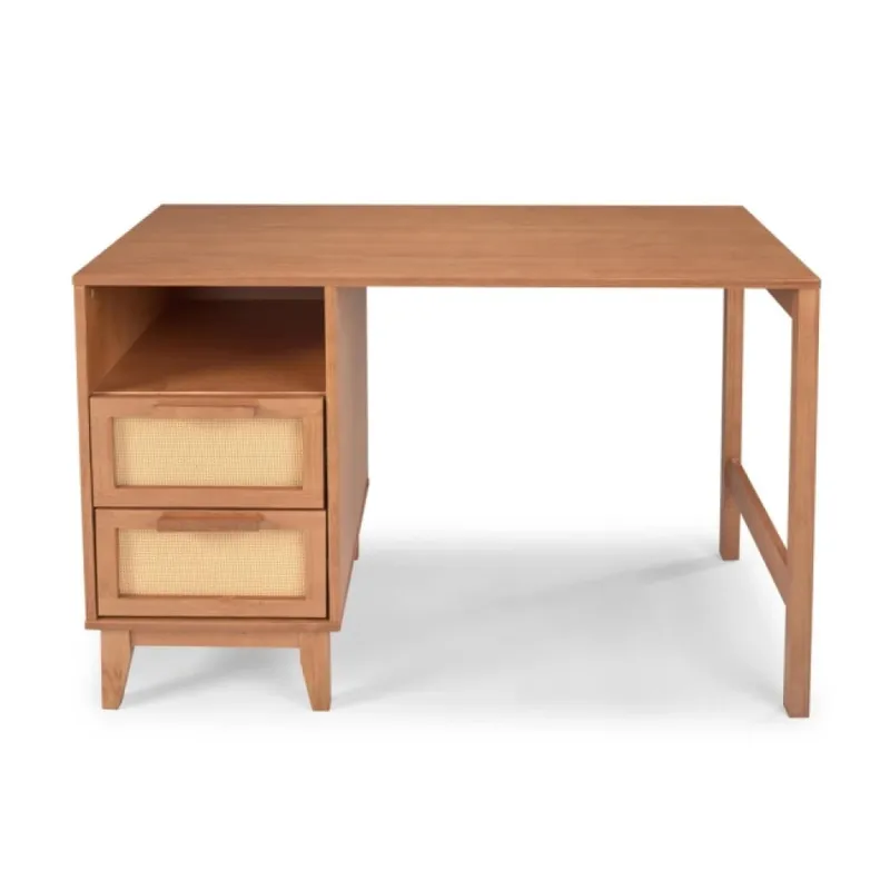 Escritorio 2 Cajones Urban Oak-miel 1.10 en Madera natural - Escritorios y sillas de escritorio, Uruguay | Albanés