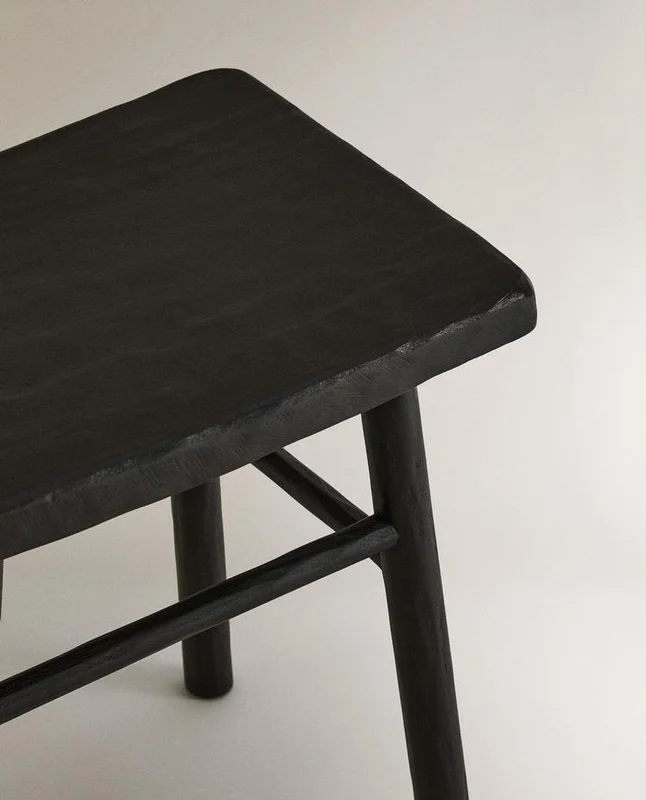 TABURETE MARTILLADO MADERA en Negro - Sillas, Uruguay | Zara Home, vista 4