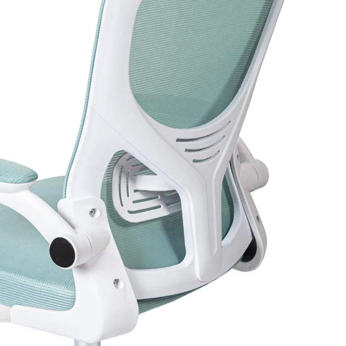 Asiento De Oficina Malla Blanco Hy-697 en Celeste - Sillas de escritorio, Uruguay | Divino, vista 4