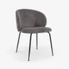 Silla Minna - de chenilla gris y patas de acero acabado negro en Gris - Sillas, Uruguay | Kavehome, vista 1 de 9