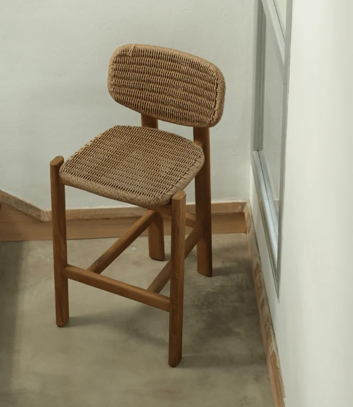 BANCO ALTO CERVIA H65 NATURAL en Madera natural - Butacas, banquetas y puffs, Uruguay | Masinfinito Casa, vista 2