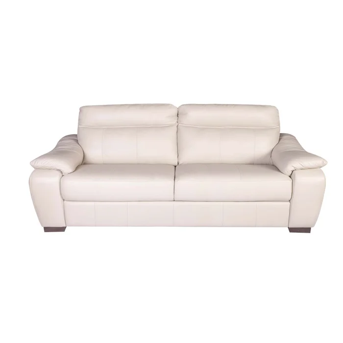 Sofa 3 Cuerpos Cuero-100-natural Natural-beige Laurent Marfil en Blanco - Sillones y sofás, Uruguay | Divino, vista 2
