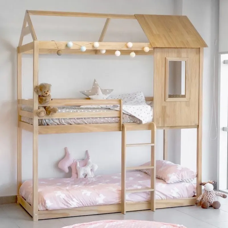 Cama Lisa en Madera natural - Dormitorio, Uruguay | Treehouse Deco