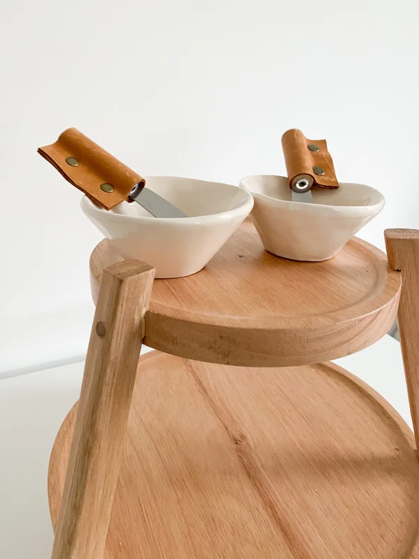 Juego de torre + 2 bowls + 2 espátulas con cuero en Madera natural - Decoración, Uruguay | Dreams On Time, vista 23
